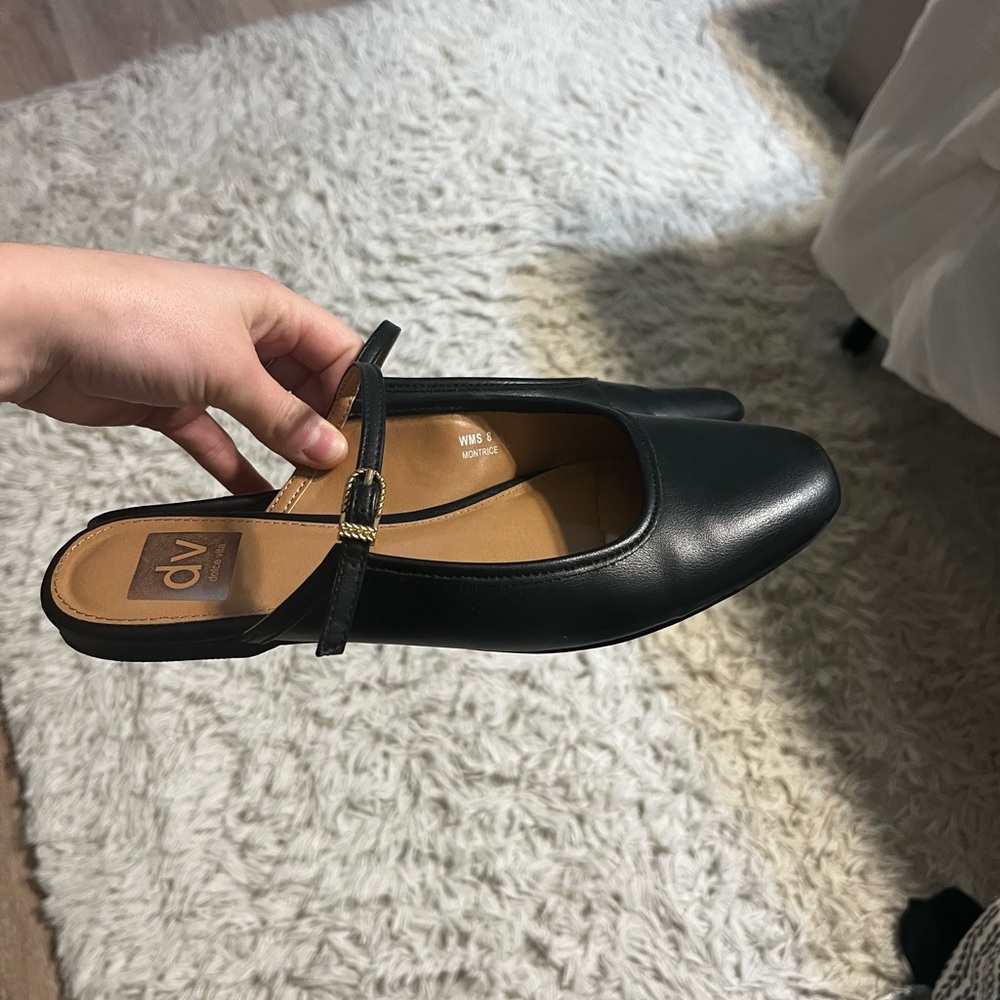 Dolce Vita Black Leather Flats
